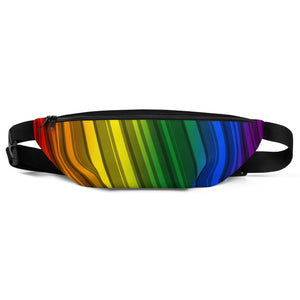 Borsa A Vita Unisex Gay Pride Arcobaleno - Stampa A Righe - Leggera E Impermeabile - Campeggio Festival - Foto 1