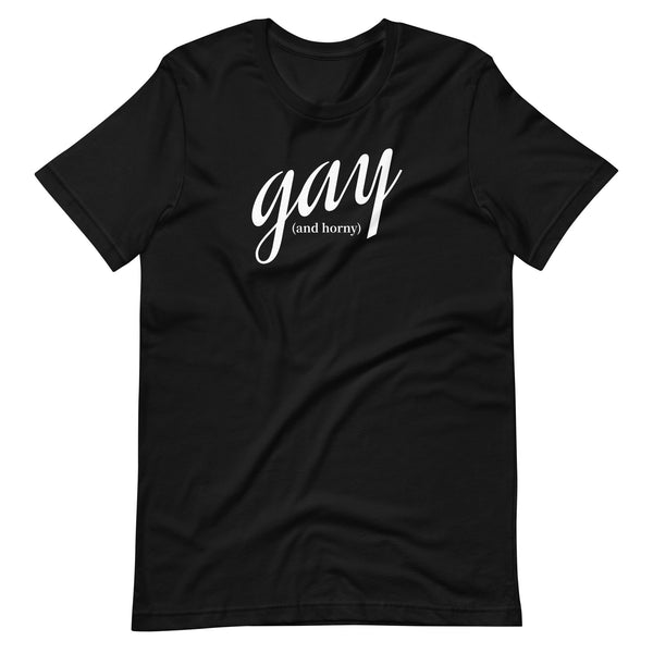 Gay and Horny Funny T-shirt
