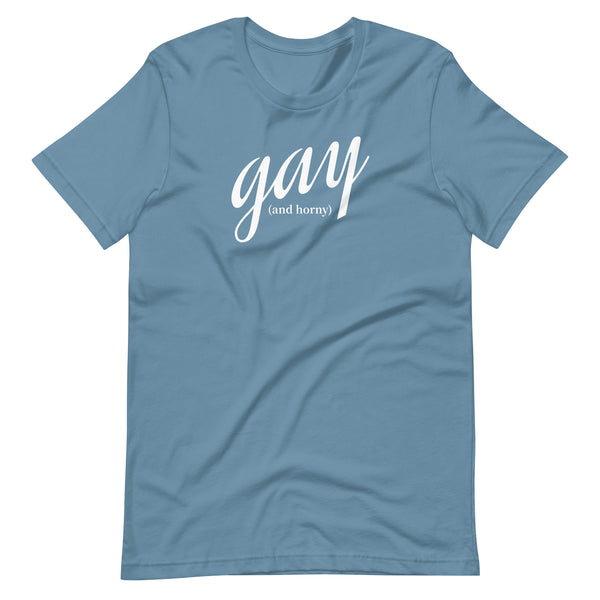 Gay and Horny Funny T-shirt
