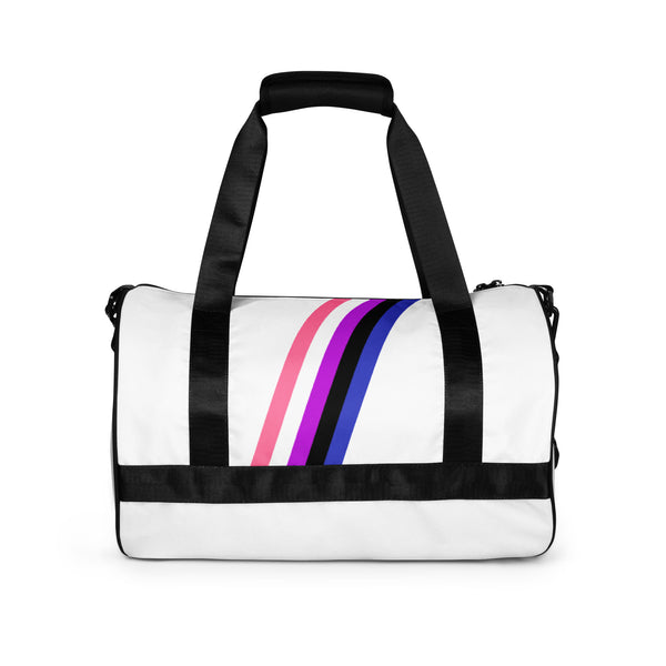 Genderfluid Diagonal Flag Colors LGBTQ+ Gym Bag