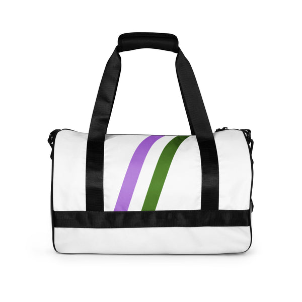 Genderqueer Diagonal Flag Colors LGBTQ+ Gym Bag