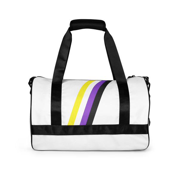 Non-binary Diagonal Flag Colors LGBTQ+ Gym Bag