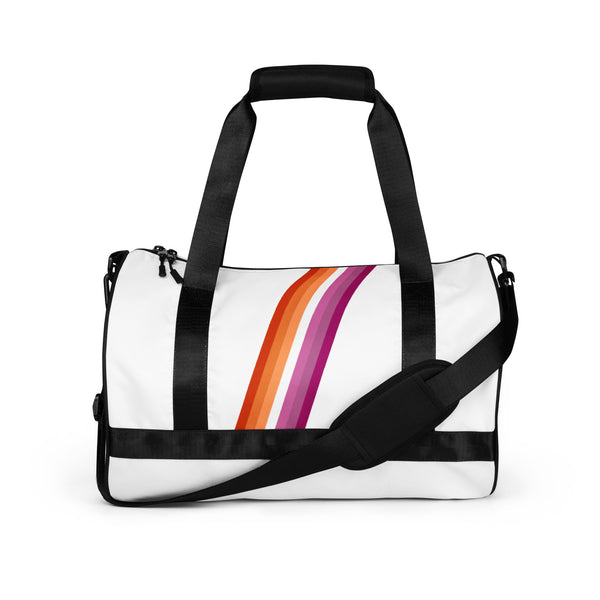 Lesbian Diagonal Flag Colors LGBTQ+ Gym Bag