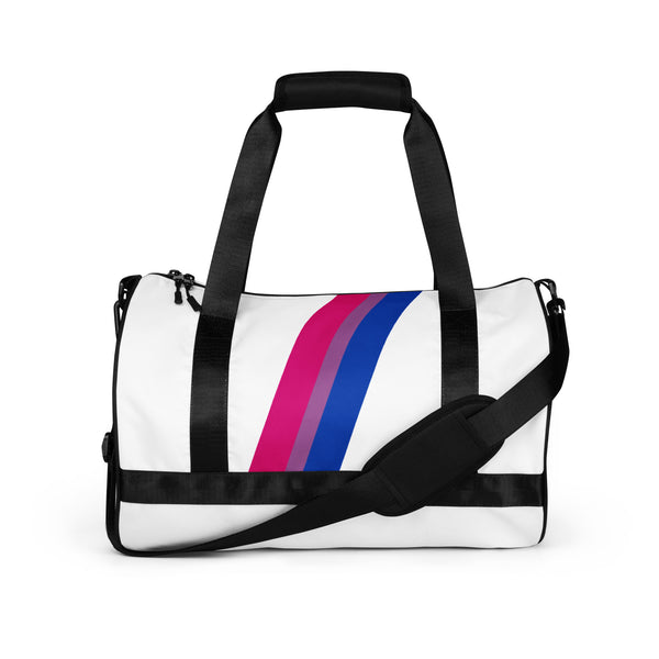 Bisexual Diagonal Flag Colors LGBTQ+ Gym Bag