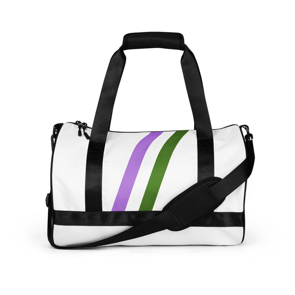 Genderqueer Diagonal Flag Colors LGBTQ+ Gym Bag
