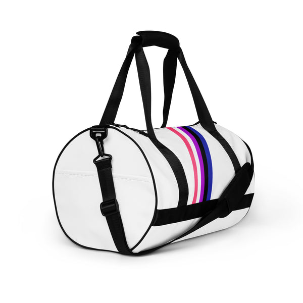 Genderfluid Diagonal Flag Colors LGBTQ+ Gym Bag