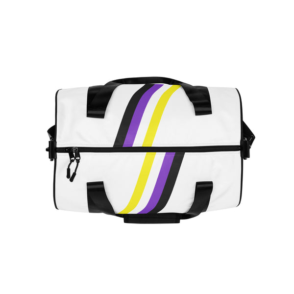Non-binary Diagonal Flag Colors LGBTQ+ Gym Bag