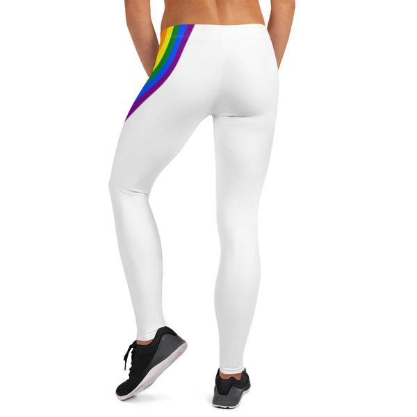 Gay Pride Diagonal Rainbow Flag LGBTQ+ Women's Leggings