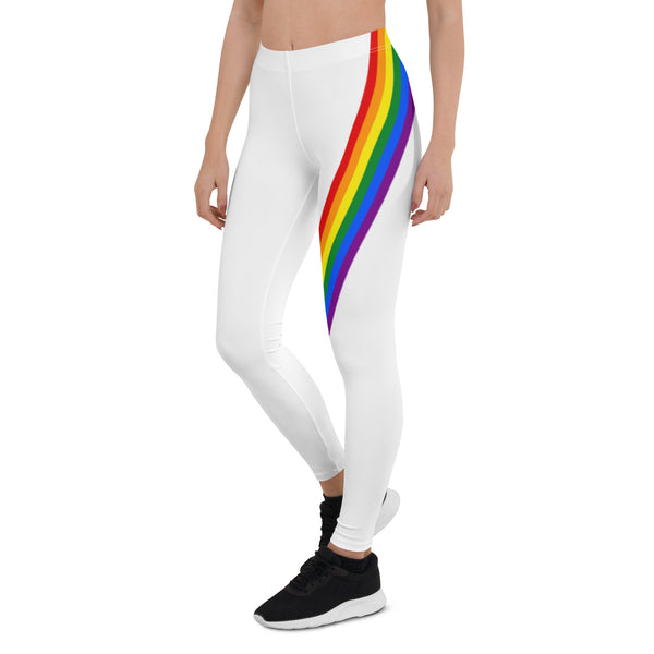 Gay Pride Diagonal Rainbow Flag LGBTQ+ Women's Leggings