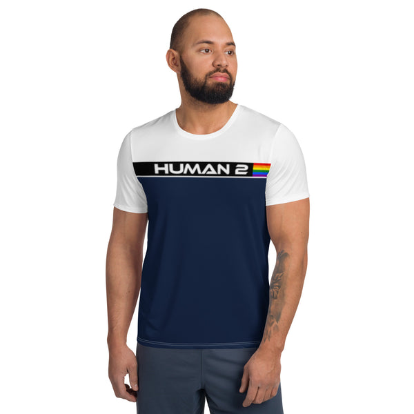 Human Too Bold LGBTQ+ Gay Pride Graphic Men's Athletic T-shirt