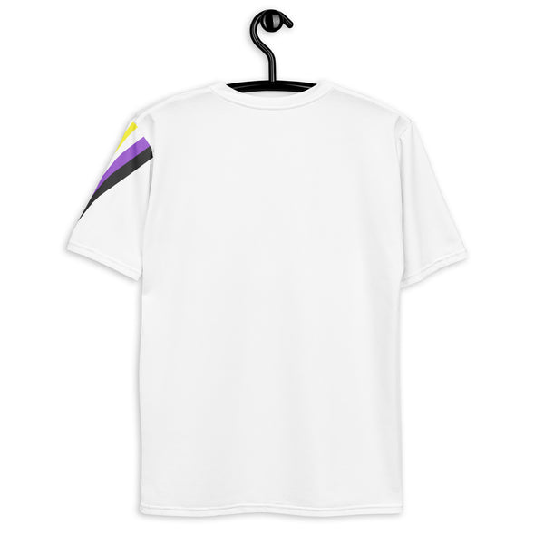 Non-binary Diagonal Flag Colors LGBTQ+ T-Shirt Men Sizes