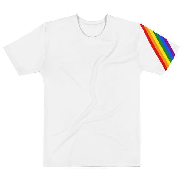 Gay Pride Diagonal Rainbow Flag LGBTQ+ Men's T-Shirt