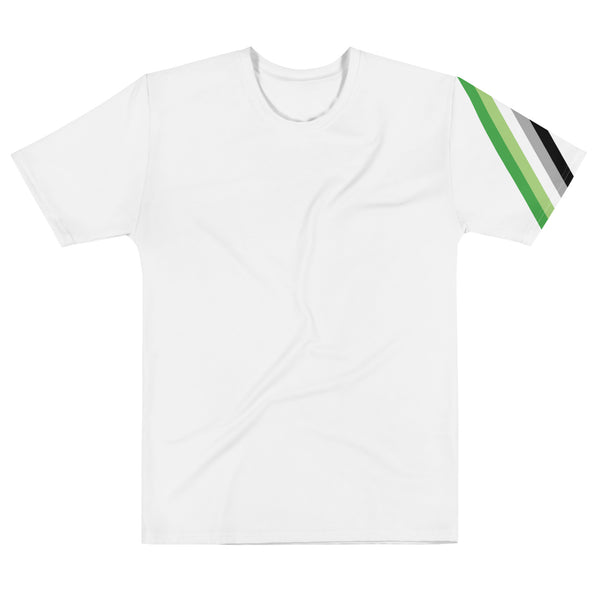 Aromantic Diagonal Flag Colors LGBTQ+ Men's T-Shirt