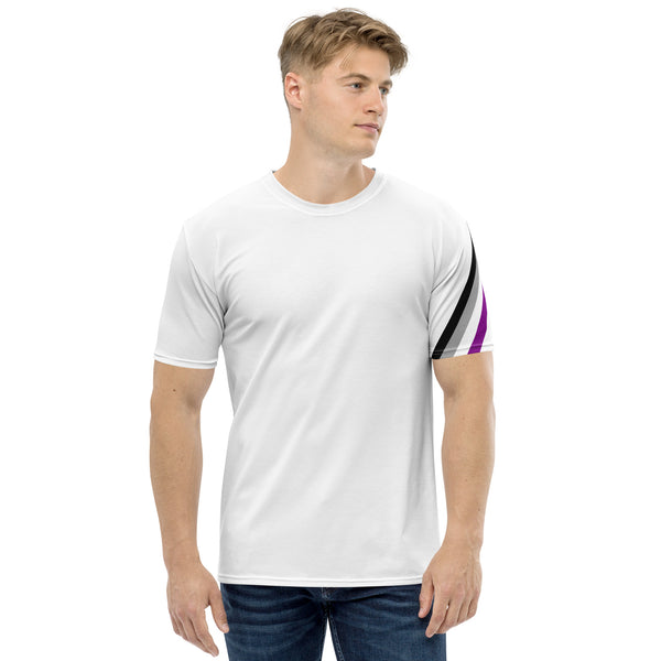 Asexual Diagonal Flag Colors LGBTQ+ Men's T-Shirt