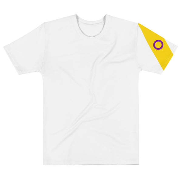 Intersex Diagonal Flag Colors LGBTQ+ T-Shirt Men Sizes