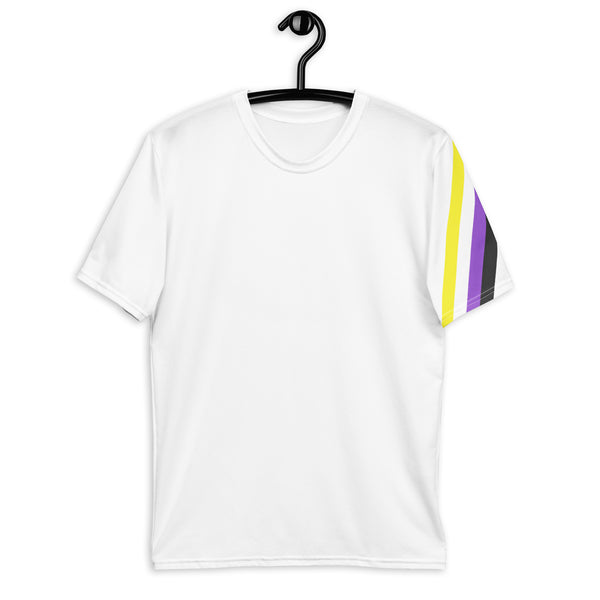 Non-binary Diagonal Flag Colors LGBTQ+ T-Shirt Men Sizes