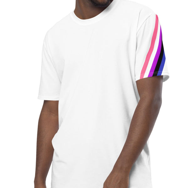Genderfluid Diagonal Flag Colors LGBTQ+ T-Shirt Men Sizes