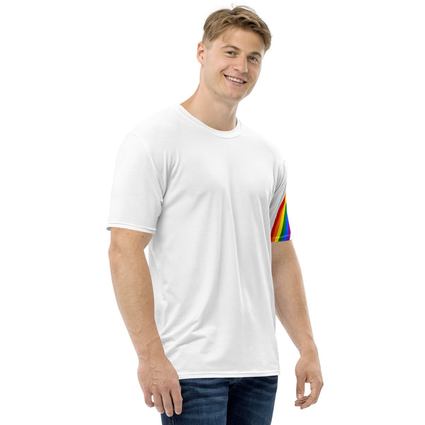 Gay Pride Diagonal Rainbow Flag LGBTQ+ Men's T-Shirt