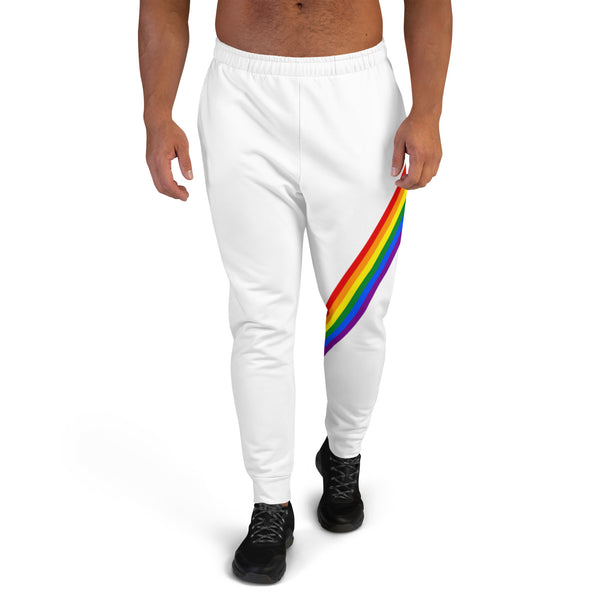 Gay Pride Diagonal Rainbow Flag LGBTQ+ Men's Joggers