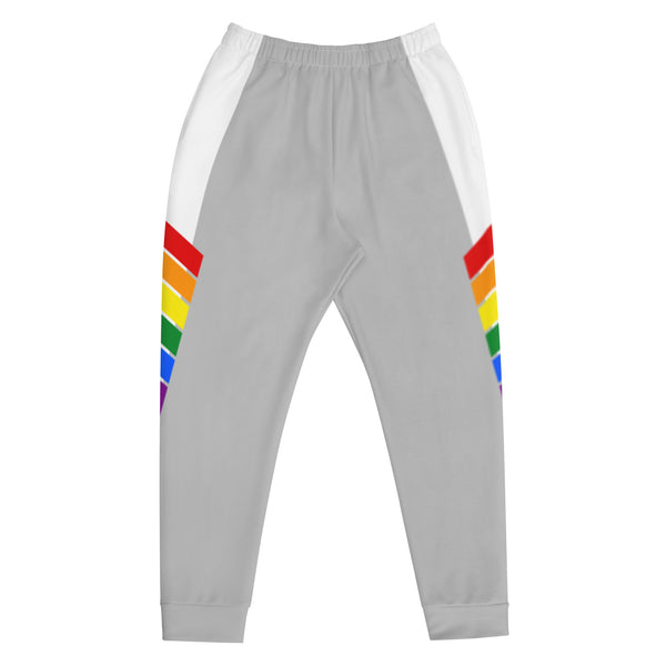 Gray LGBTQ+ Triangle Gay Pride Rainbow Men's Joggers
