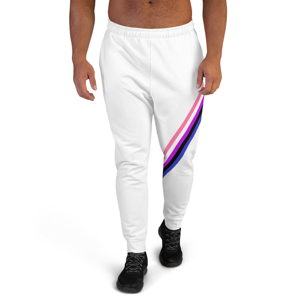 Genderfluid Diagonal Flag Colors LGBTQ+ Joggers Men Sizes