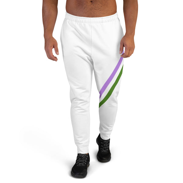 Genderqueer Diagonal Flag Colors LGBTQ+ Joggers Men Sizes