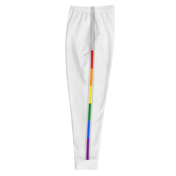 Vertical Skinny Stripe LGBTQ+ Rainbow Gay Pride Men's Joggers