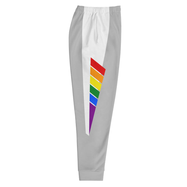 Gray LGBTQ+ Triangle Gay Pride Rainbow Men's Joggers