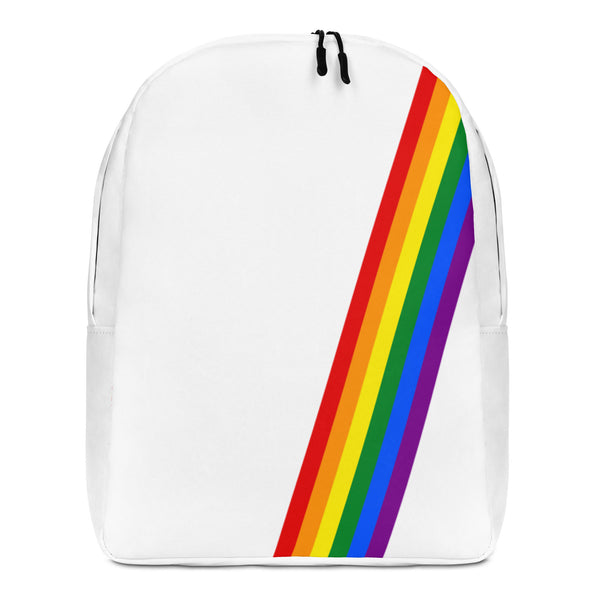 Gay Pride Diagonal Rainbow Flag LGBTQ+ Minimalist Backpack
