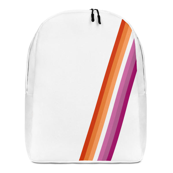 Lesbian Diagonal Flag Colors LGBTQ+ Minimalist Backpack