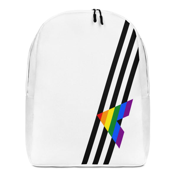Ally Diagonal Flag Colors LGBTQ+ Minimalist Backpack