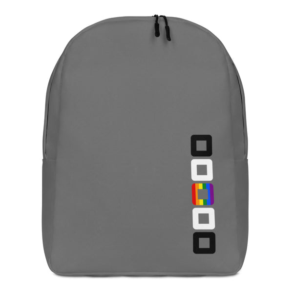 Straight Ally Pride Rounded Squares LGBTQ+ Minimalist Backpack