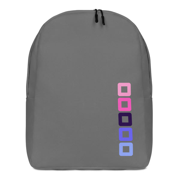 Omnisexual Pride Rounded Squares LGBTQ+ Minimalist Backpack