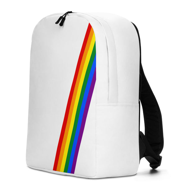 Gay Pride Diagonal Rainbow Flag LGBTQ+ Minimalist Backpack