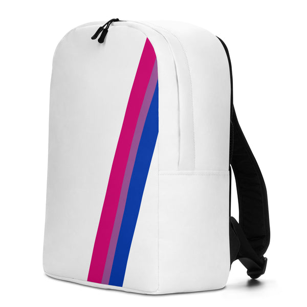 Bisexual Diagonal Flag Colors LGBTQ+ Minimalist Backpack
