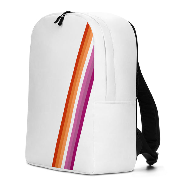 Lesbian Diagonal Flag Colors LGBTQ+ Minimalist Backpack