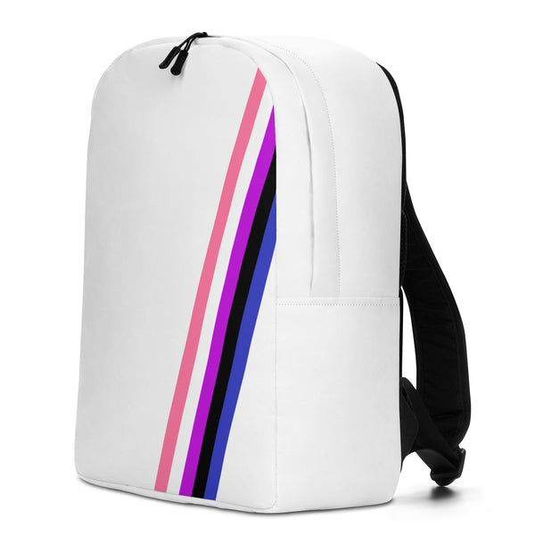 Genderfluid Diagonal Flag Colors LGBTQ+ Minimalist Backpack
