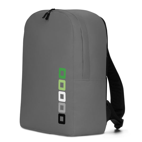 Aromantic Pride Rounded Squares LGBTQ+ Minimalist Backpack