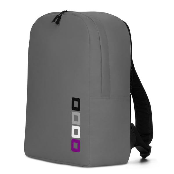 Asexual Pride Rounded Squares LGBTQ+ Minimalist Backpack