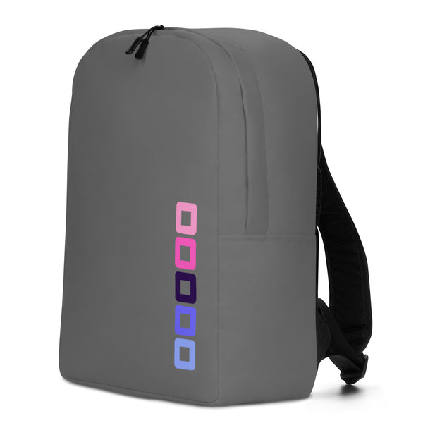 Omnisexual Pride Rounded Squares LGBTQ+ Minimalist Backpack