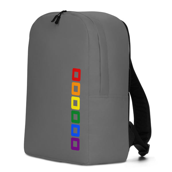 Gay Pride Rainbow Rounded Squares LGBTQ+ Minimalist Backpack