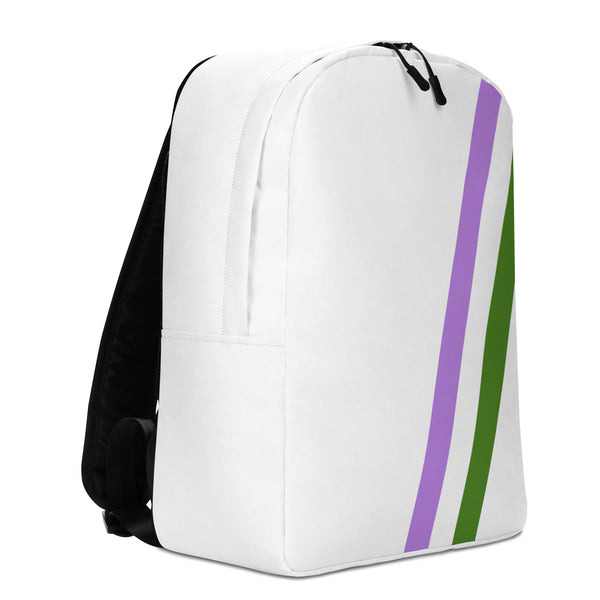 Genderqueer Diagonal Flag Colors LGBTQ+ Minimalist Backpack