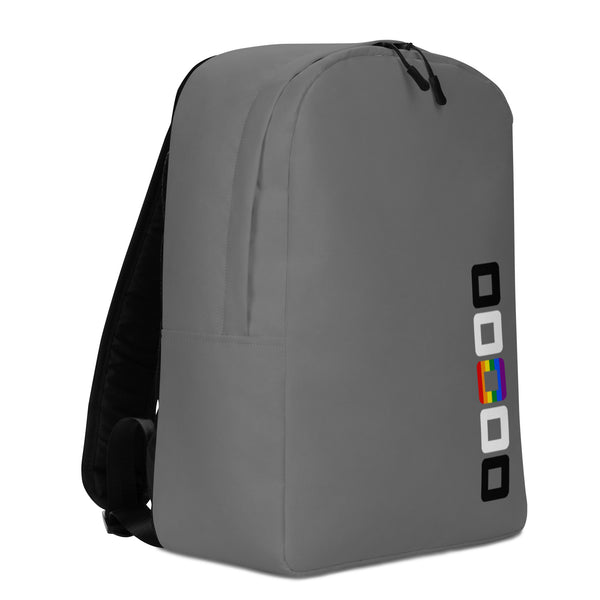 Straight Ally Pride Rounded Squares LGBTQ+ Minimalist Backpack