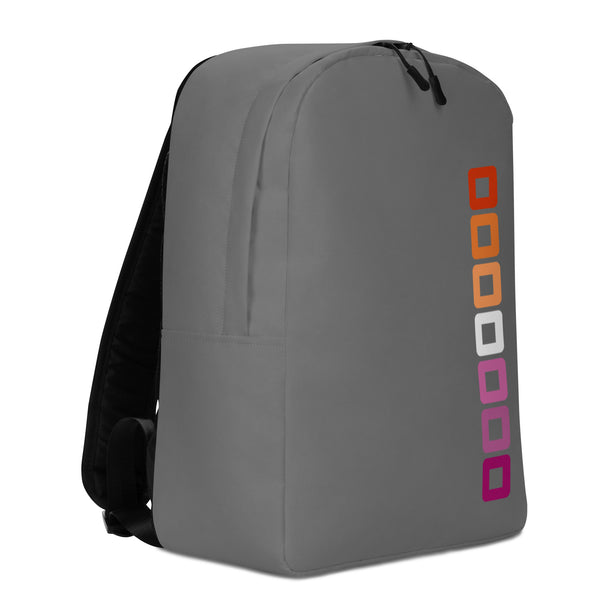 Lesbian Pride Rounded Squares LGBTQ+ Minimalist Backpack