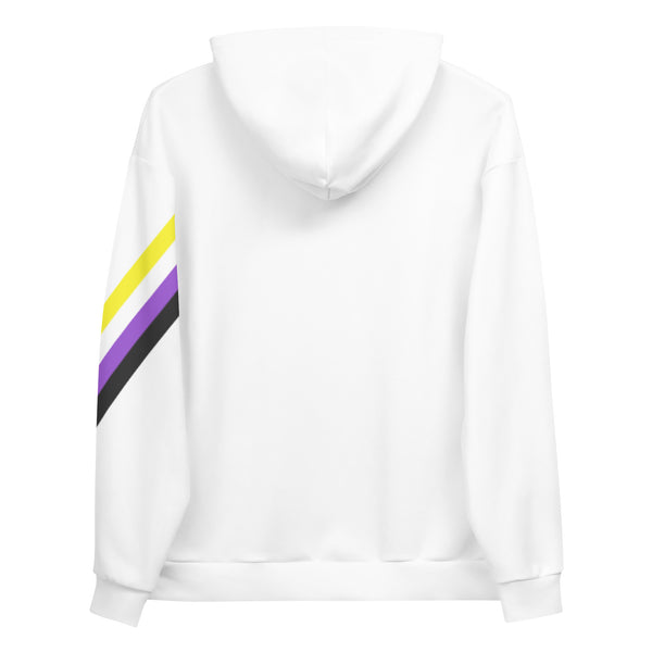 Non-binary Diagonal Flag Colors LGBTQ+ Hoodie Unisex Sizes