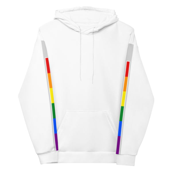 Vertical Skinny Stripe LGBTQ+ Rainbow Gay Pride Women's Hoodie