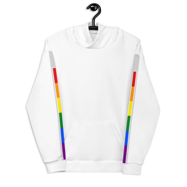 Vertical Skinny Stripe LGBTQ+ Rainbow Gay Pride Women's Hoodie