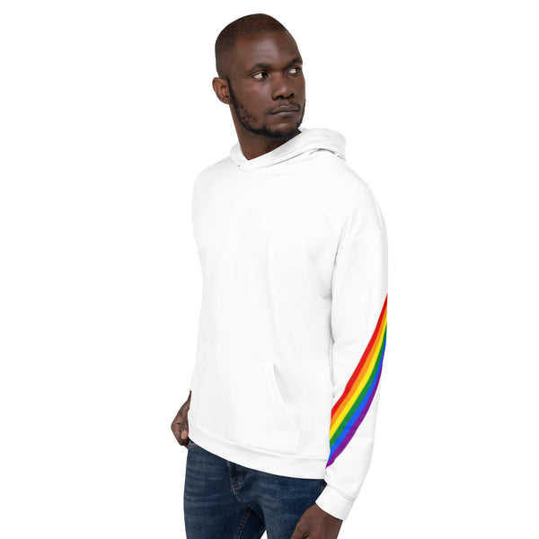 Gay Pride Diagonal Rainbow Flag LGBTQ+ Men's Hoodie