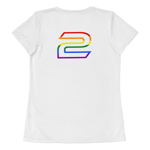 Light Human Too LGBTQ+ Gay Pride Women's Athletic T-shirt