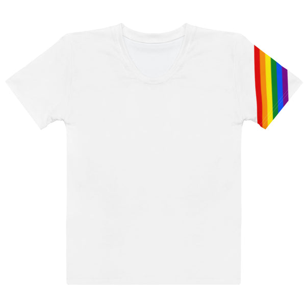 Gay Pride Diagonal Rainbow Flag LGBTQ+ Women's T-Shirt